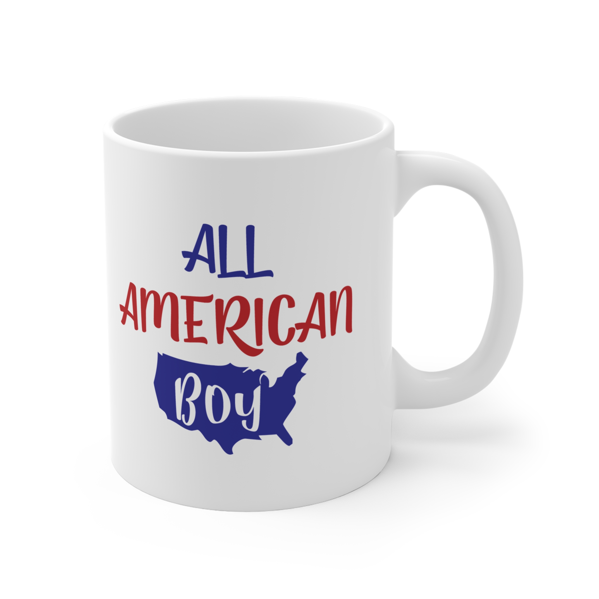 All American Boy 11oz Coffee Mug — Patriotic USA Map Gift for Kids & Dads - Image 4
