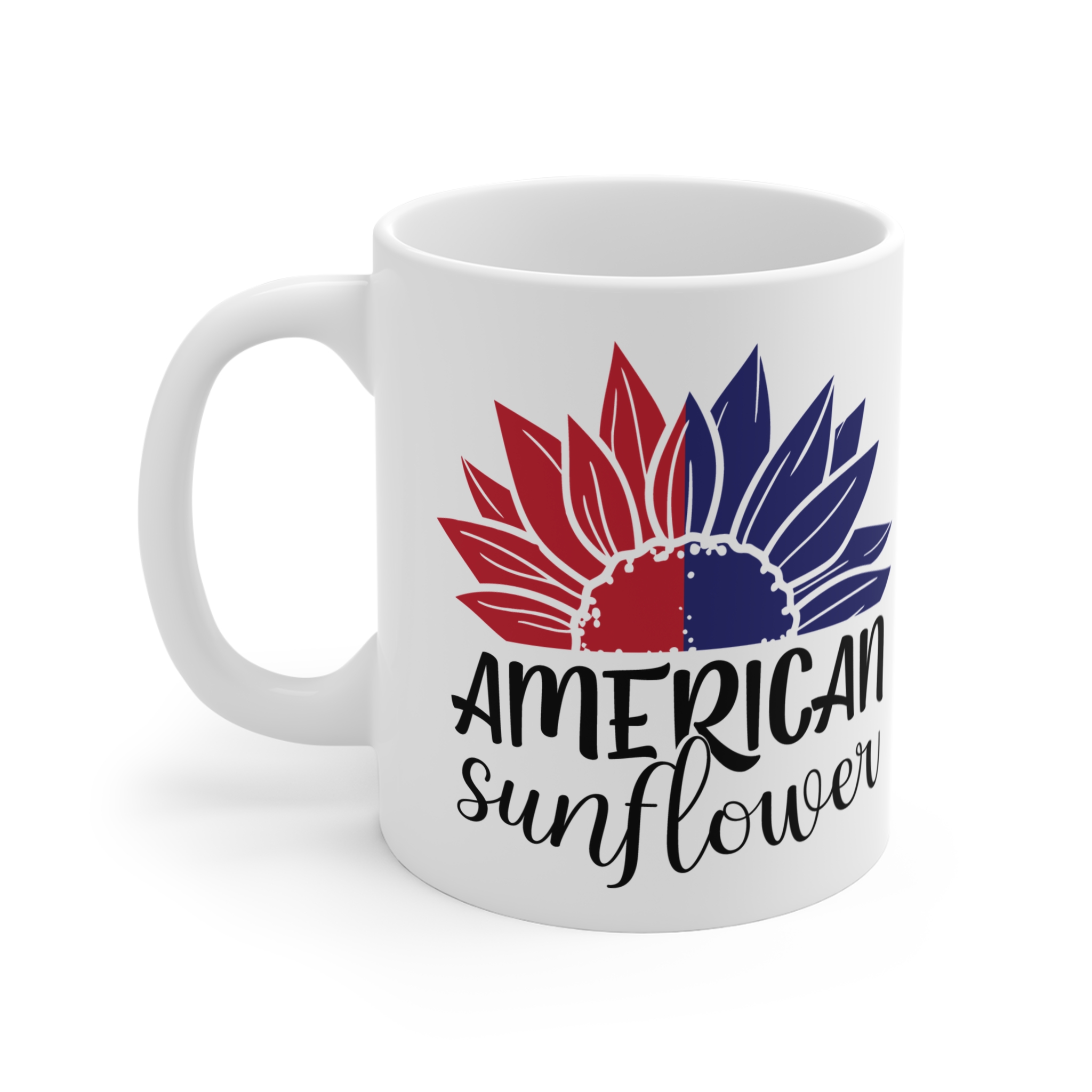 American Sunflower Mug – Patriotic 11oz Coffee Cup - Image 3