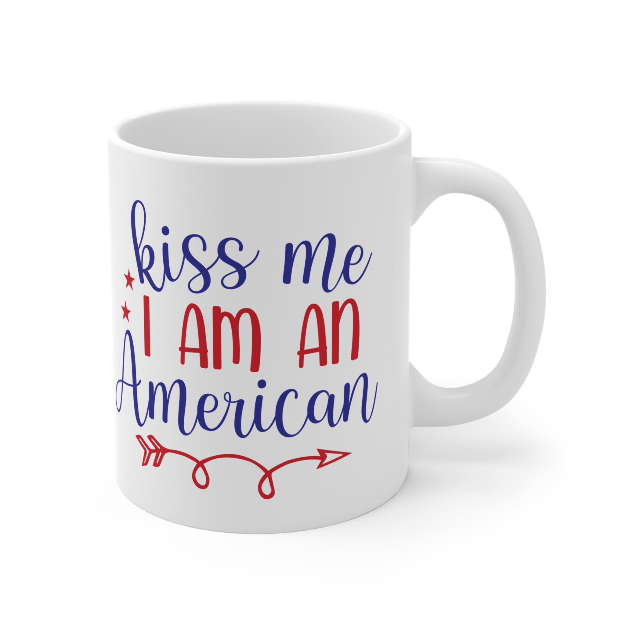 Kiss Me I Am An American Mug – Patriotic 11oz Coffee Cup for 4th of July - Image 4