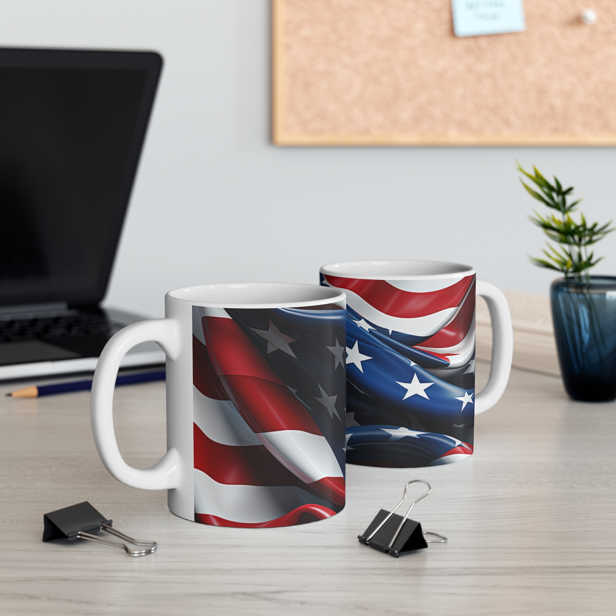 American Flag Coffee Mug — 11oz Patriotic Stars & Stripes Ceramic Mug - Image 5