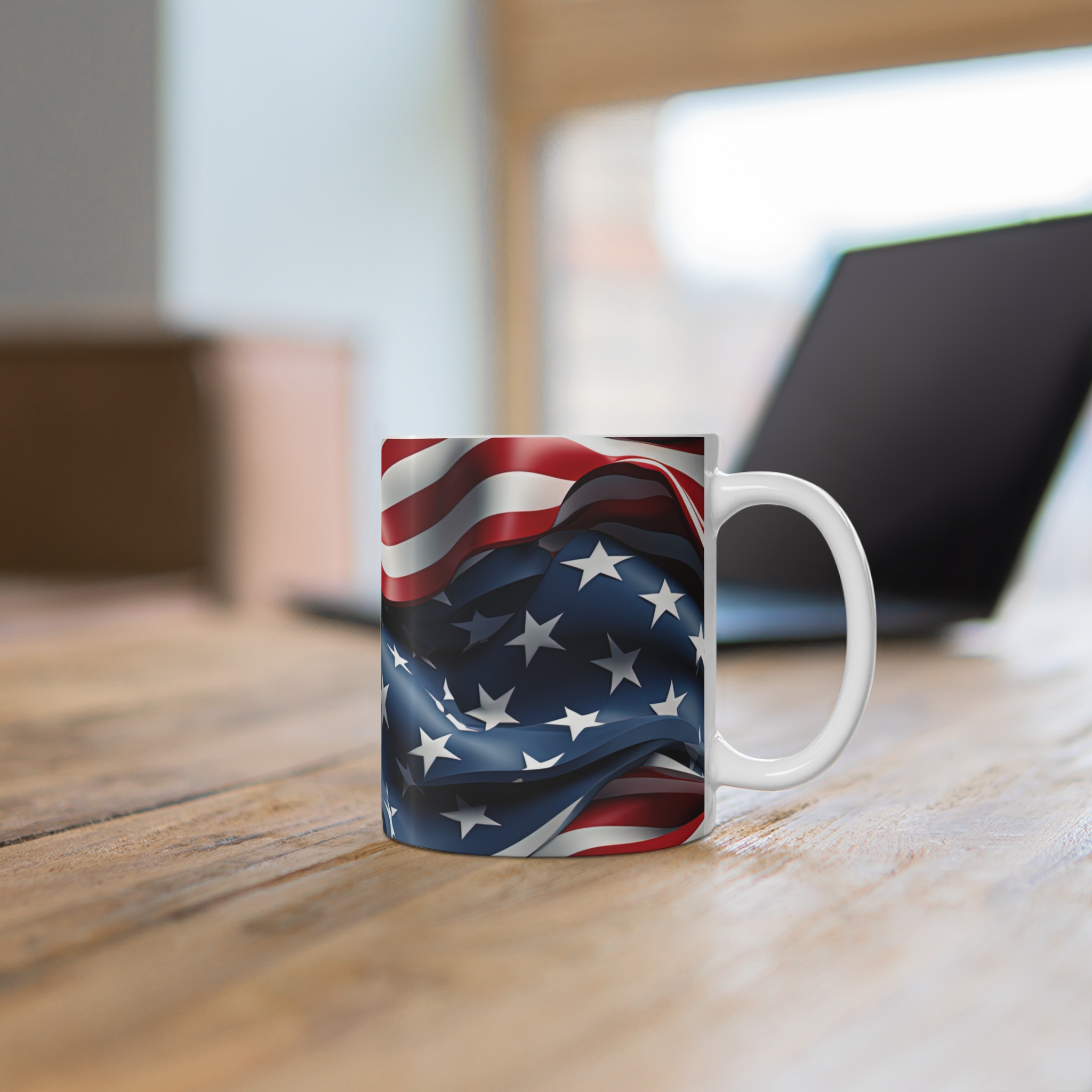 American Flag 11oz Coffee Mug — Patriotic Stars & Stripes Drinkware - Image 6