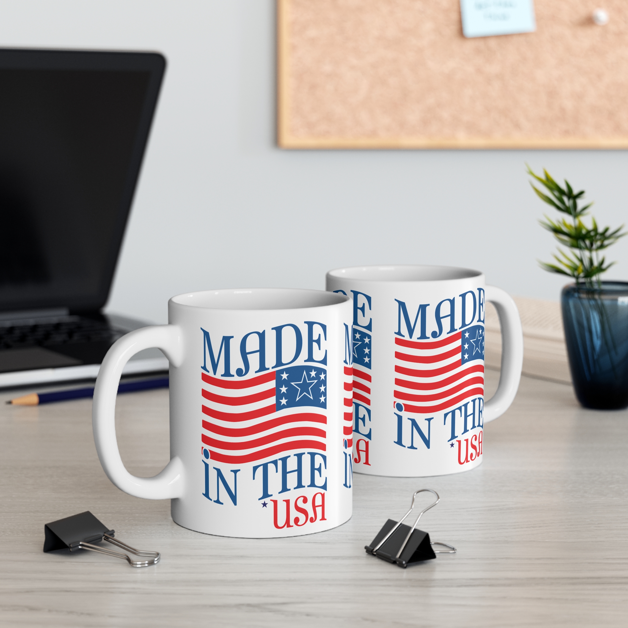 Made in the USA Flag Coffee Mug — Patriotic 11oz Ceramic - Image 5