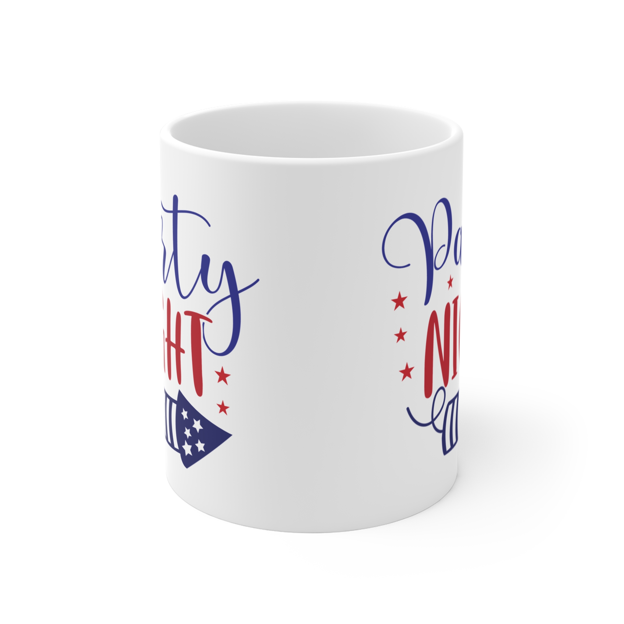 Party Night Mug — 11oz Patriotic Fireworks Coffee Cup (4th of July Celebration) - Image 2