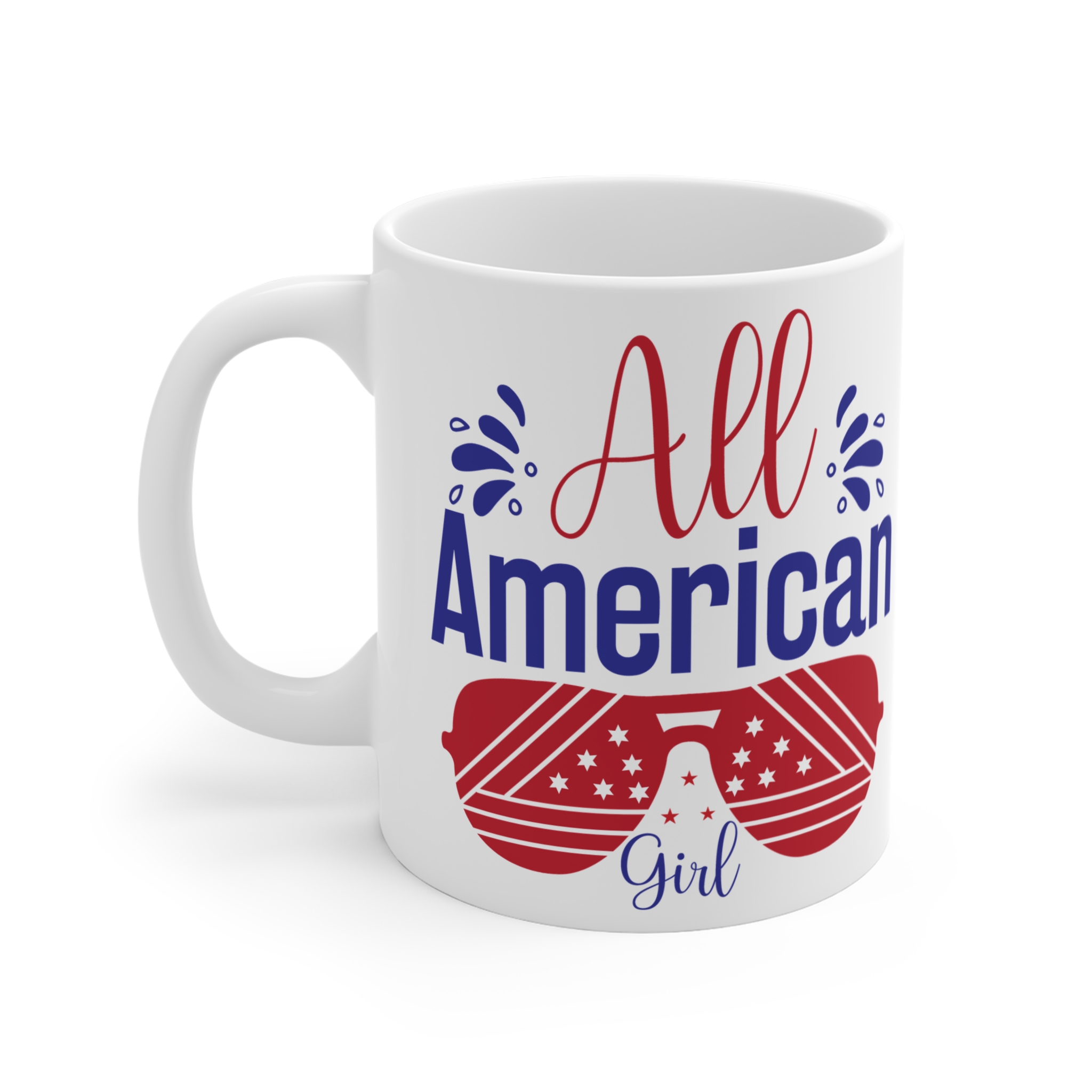 All American Girl Mug – Patriotic 11oz Coffee Cup (Fourth of July Gift) - Image 3