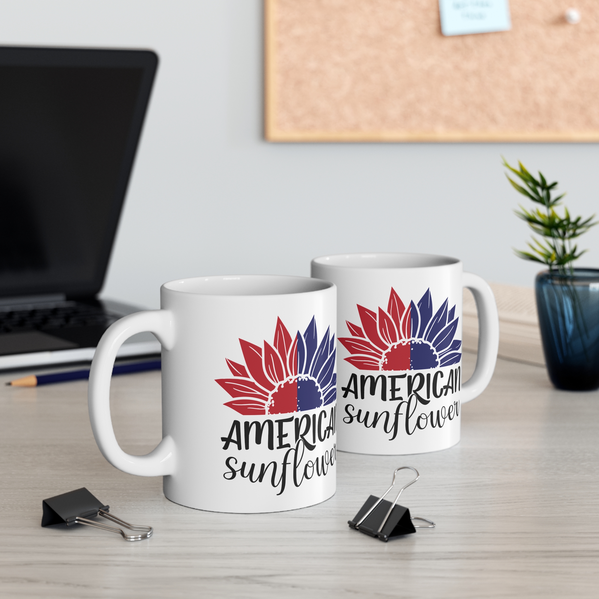 American Sunflower Mug – Patriotic 11oz Coffee Cup - Image 5