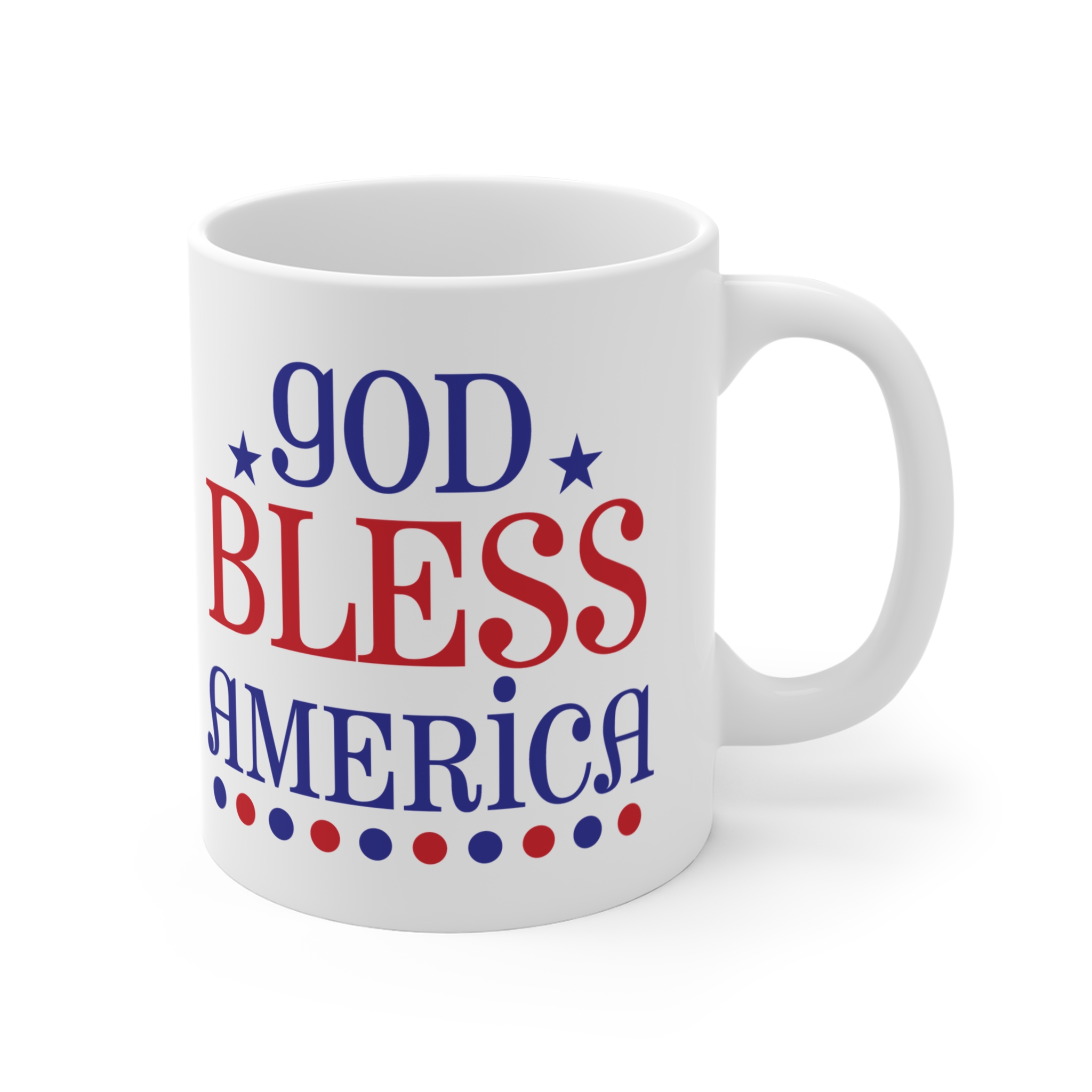God Bless America Coffee Mug — Patriotic 11oz Red White Blue Tea Cup - Image 4