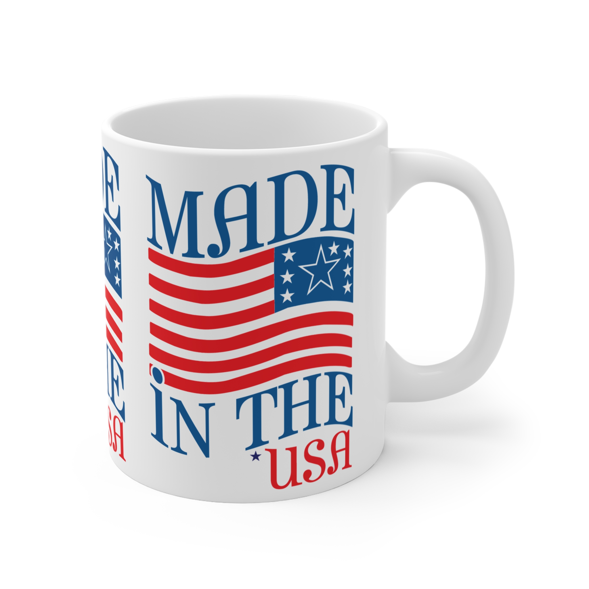 Made in the USA Flag Coffee Mug — Patriotic 11oz Ceramic - Image 4