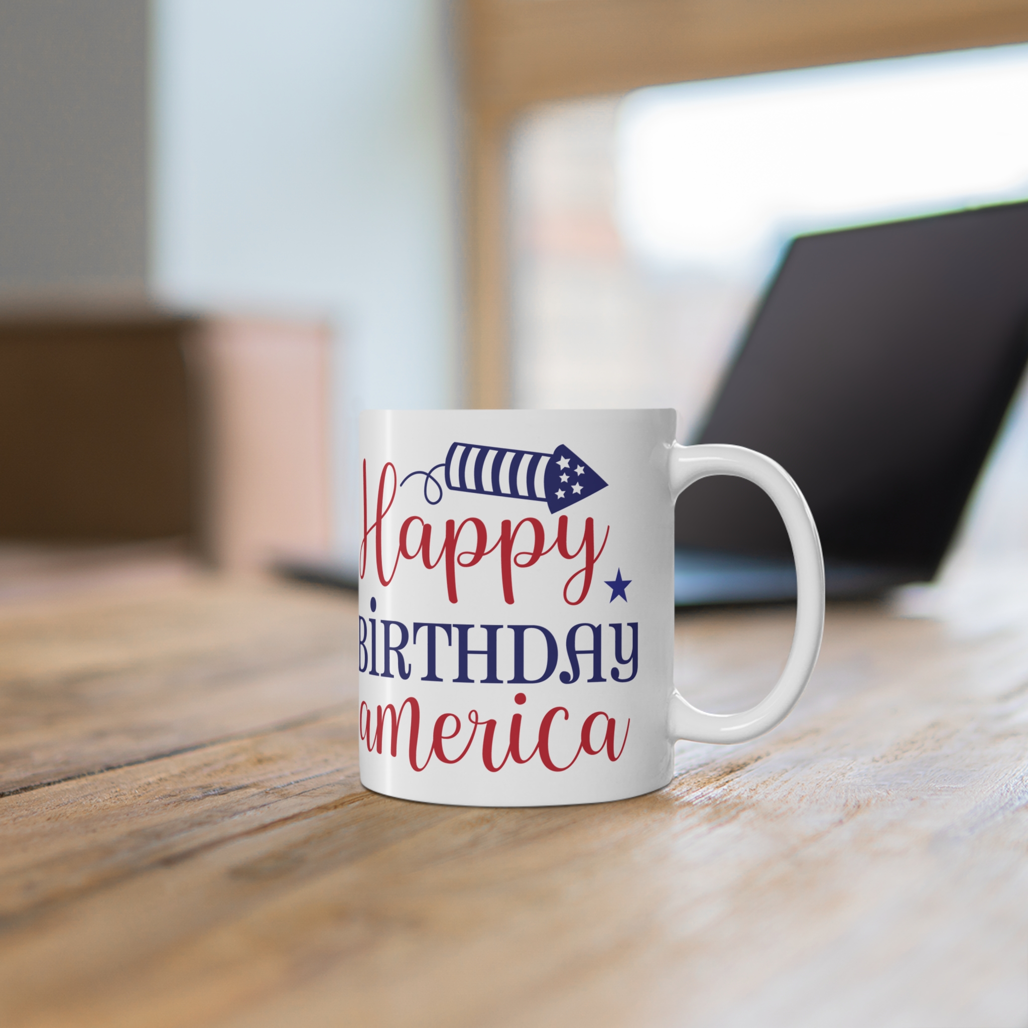 Happy Birthday America 11oz Patriotic Coffee Mug - Image 6
