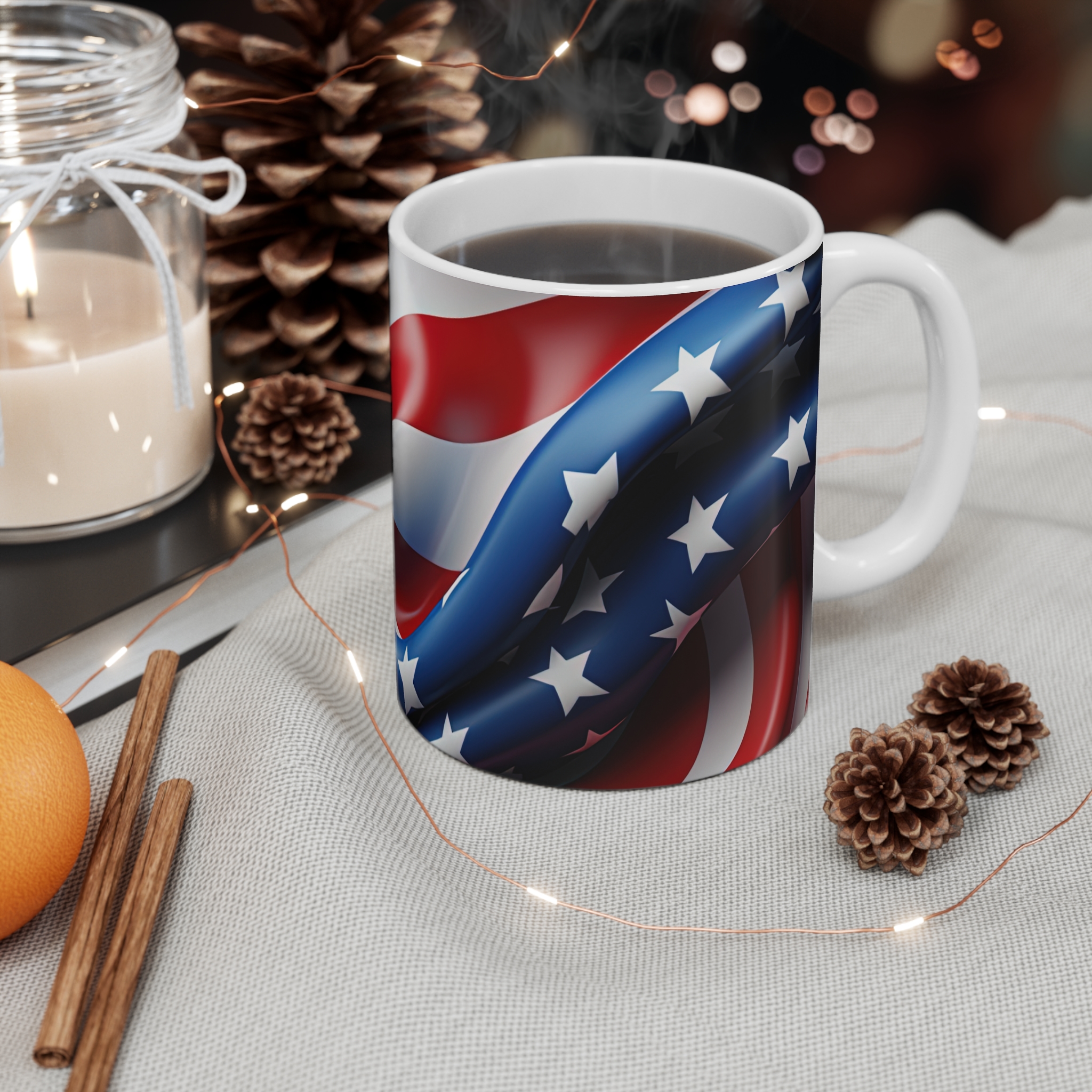 American Flag 11oz Mug — Patriotic Stars & Stripes Coffee Cup - Image 4