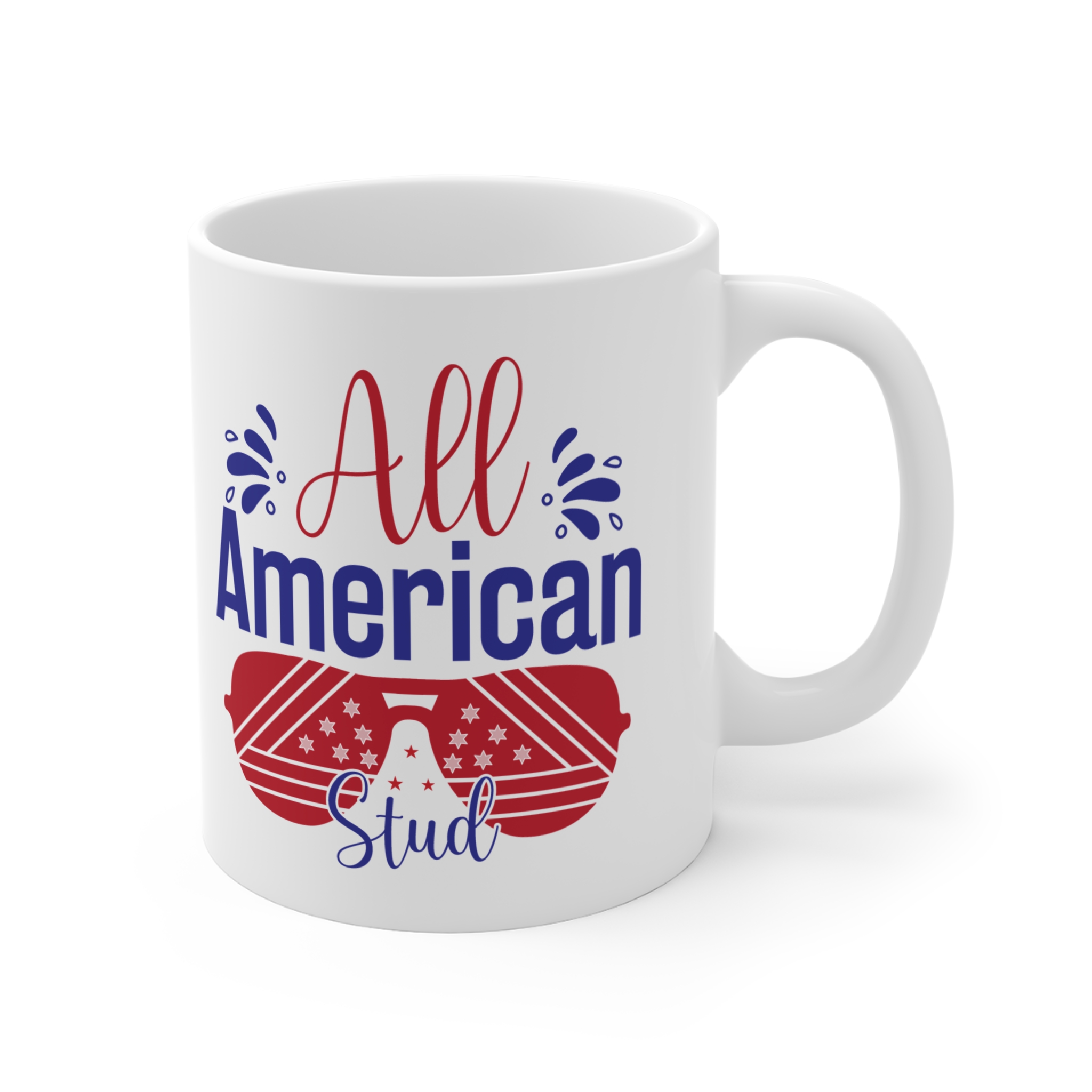 All American Stud Mug — Patriotic 11oz Coffee Cup - Image 4