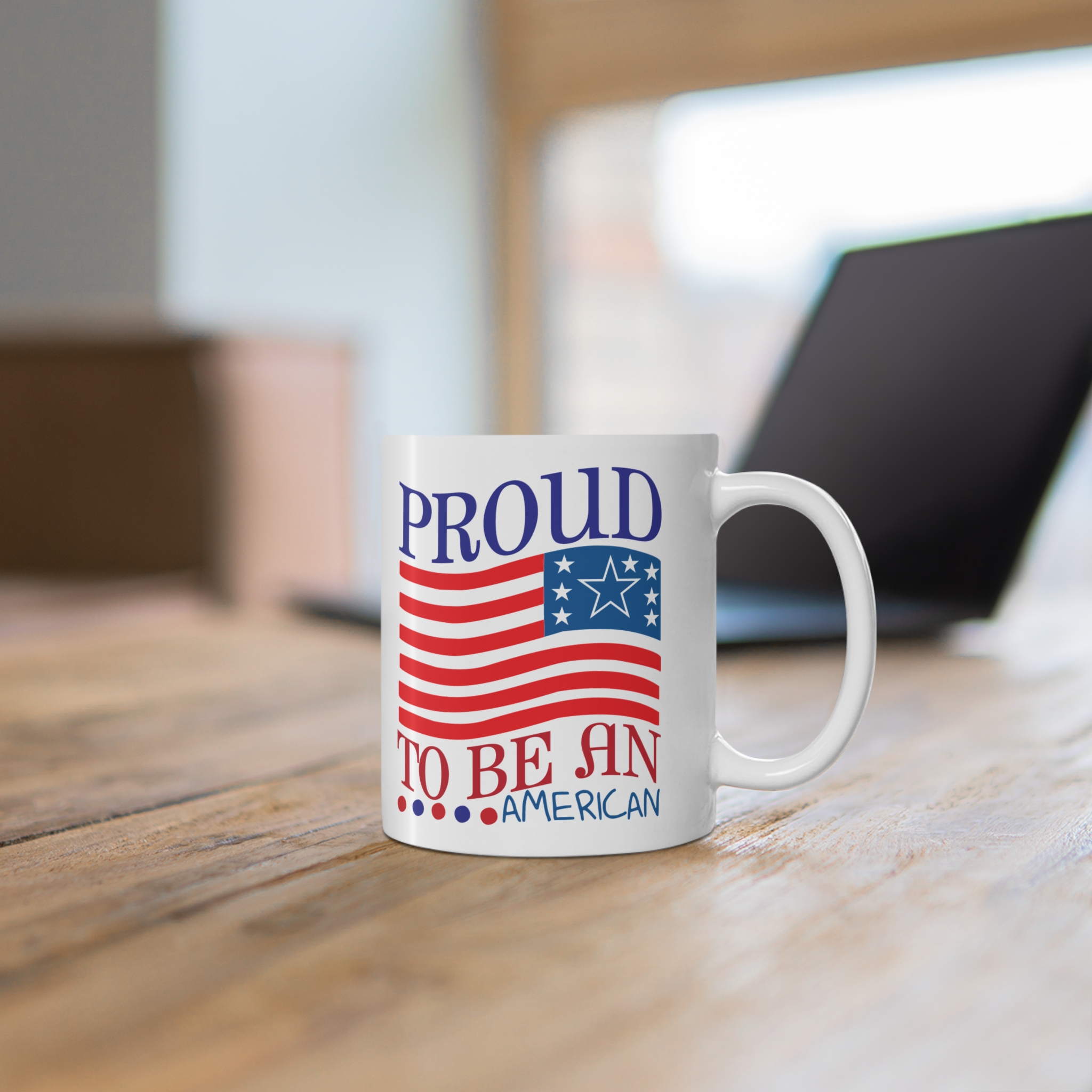 Proud To Be An American Mug – Patriotic 11oz Coffee Cup (USA Flag Design) - Image 6