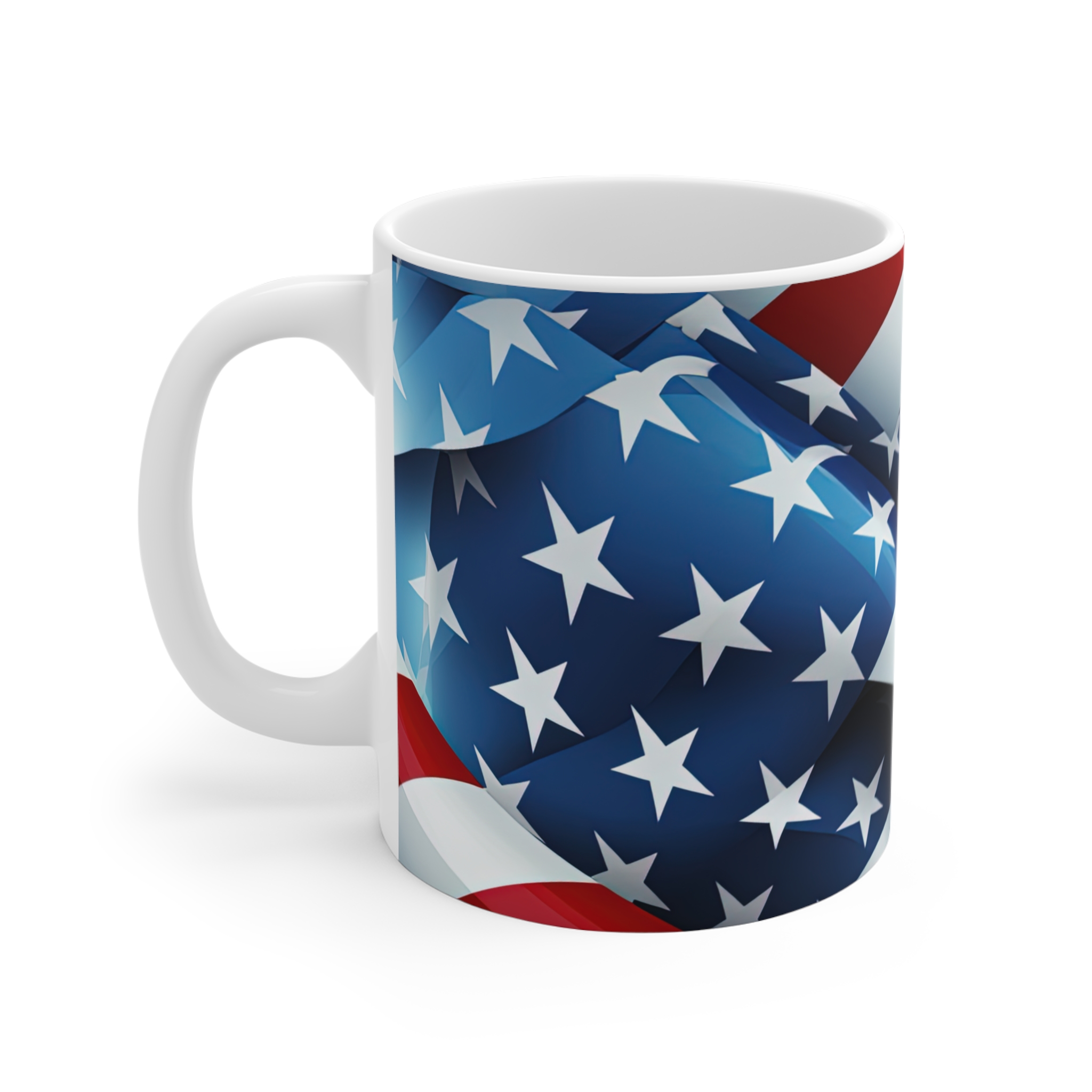 American Flag 11oz Mug — Patriotic Stars & Stripes Coffee Cup - Image 2