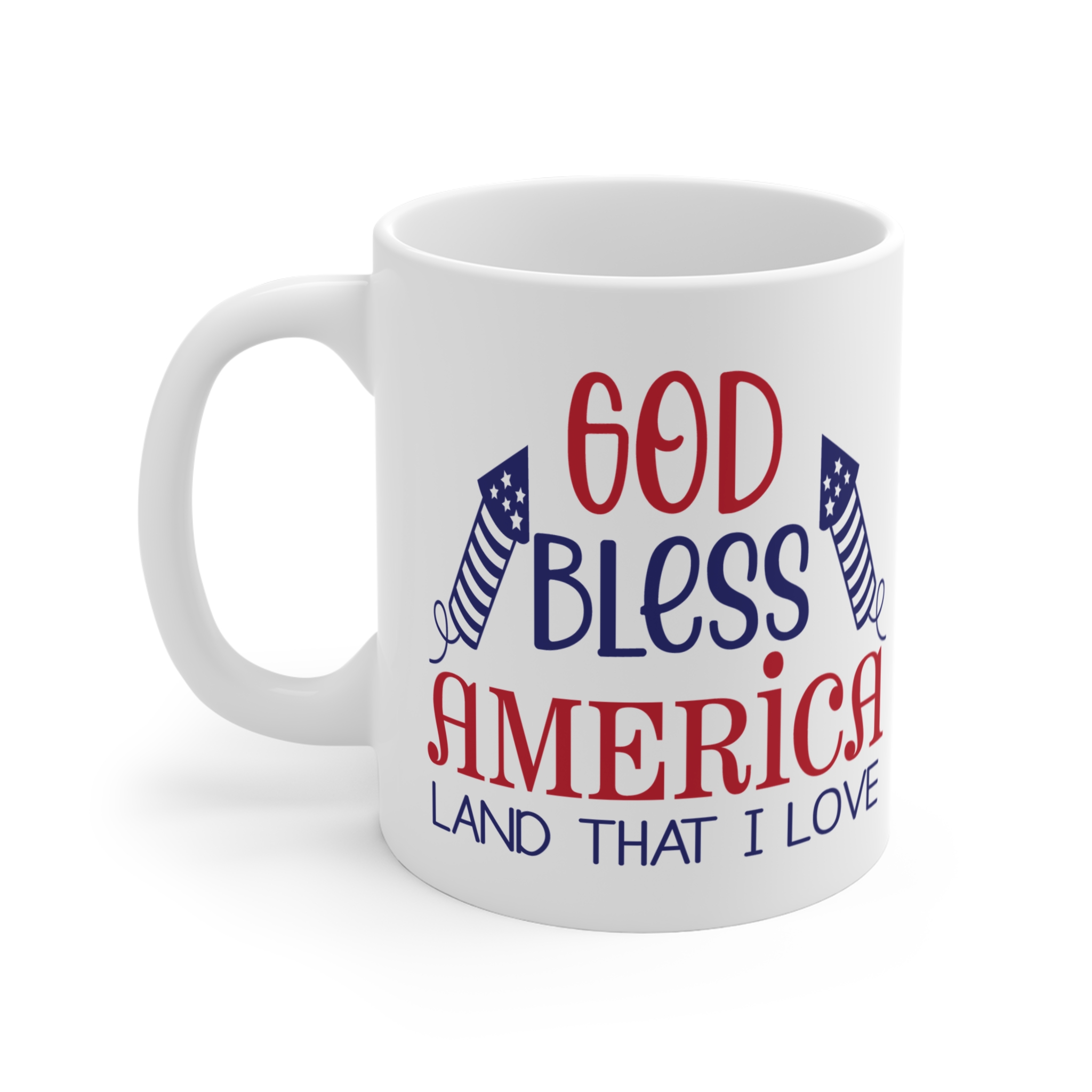 God Bless America Mug — 11oz Patriotic Fourth of July Coffee Cup - Image 3