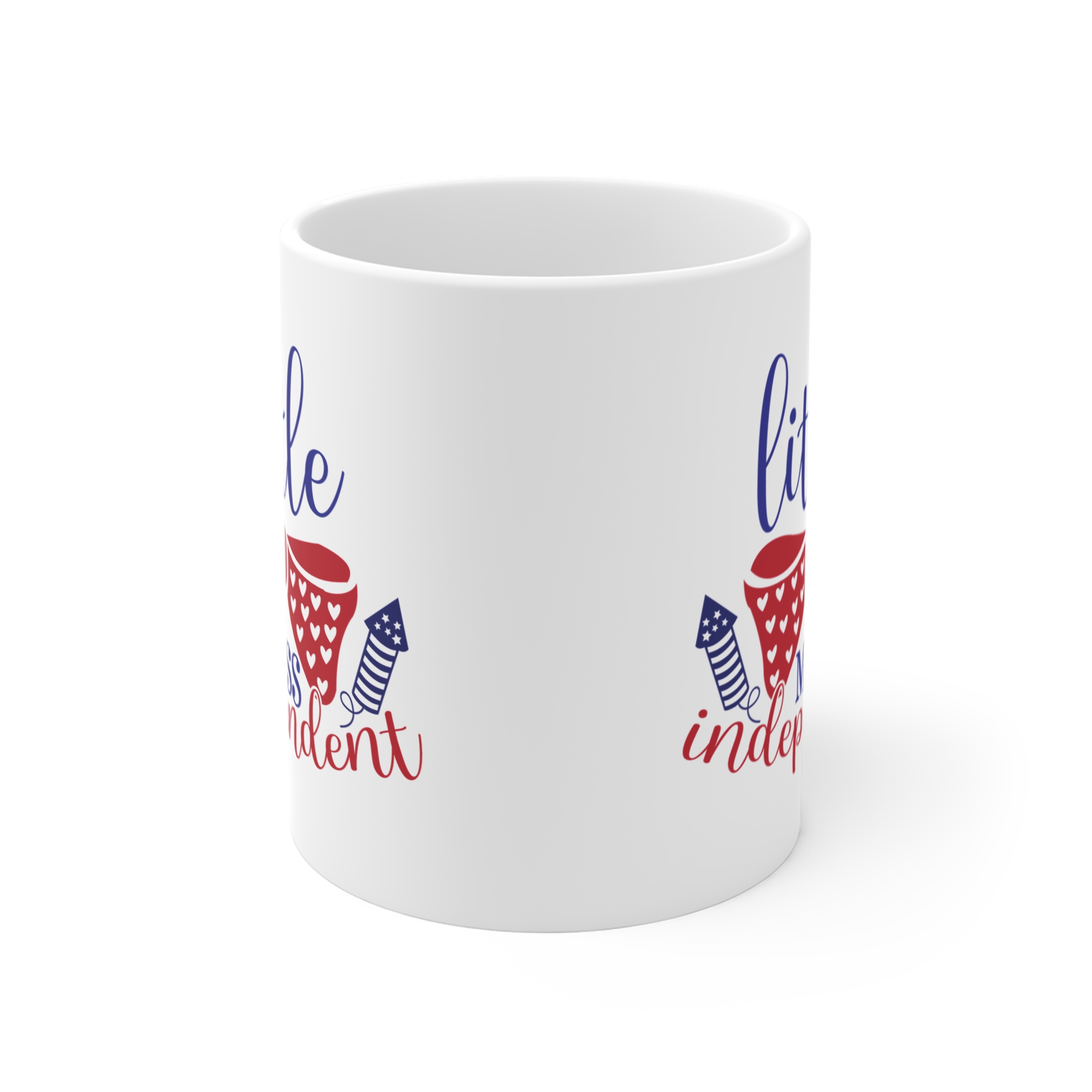 Little Miss Independent Mug — Patriotic Red White Blue Coffee Cup (11oz) - Image 2