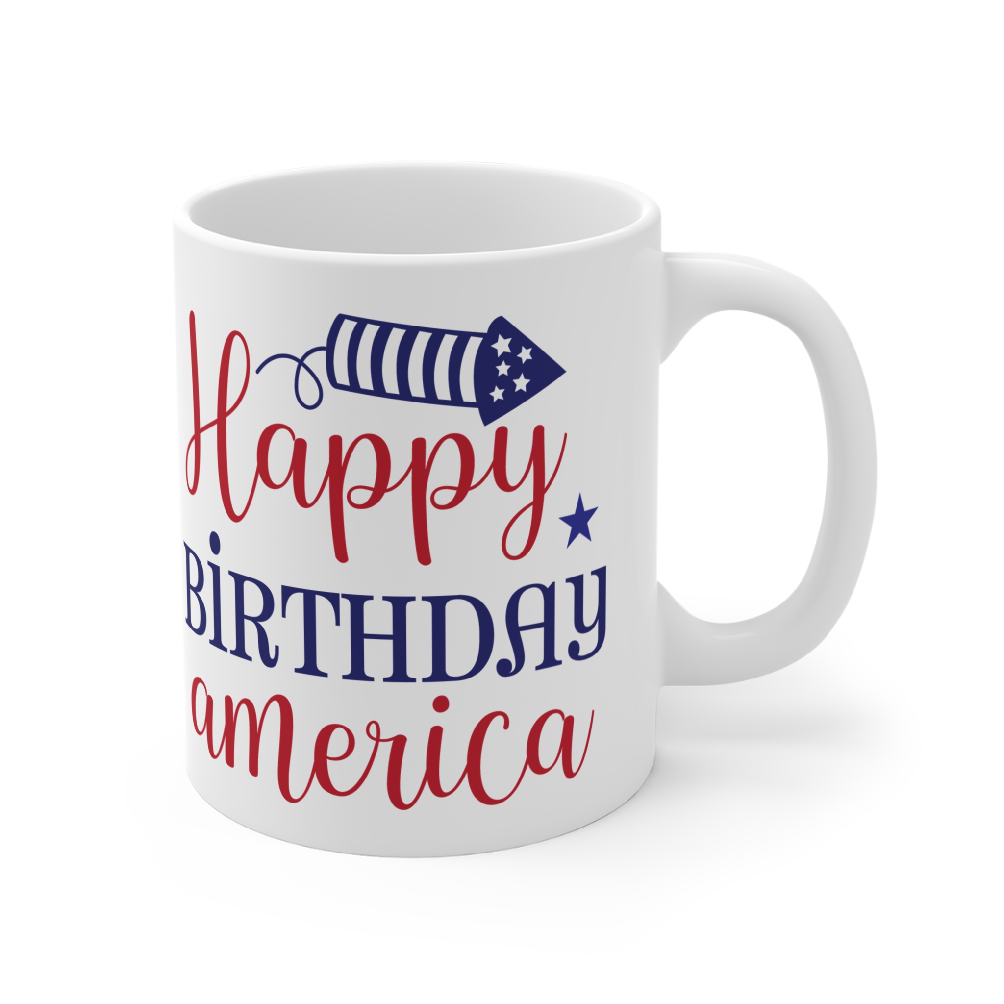 Happy Birthday America 11oz Patriotic Coffee Mug - Image 4