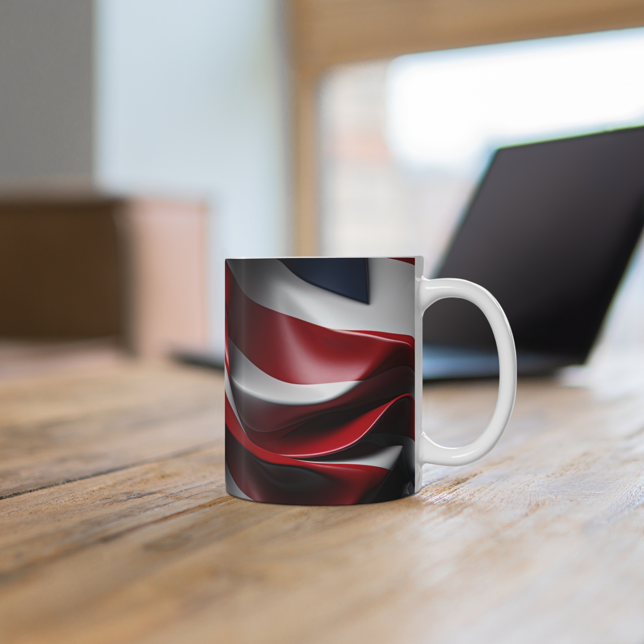 American Flag Coffee Mug – Vintage Waving USA Stars & Stripes 11oz - Image 6