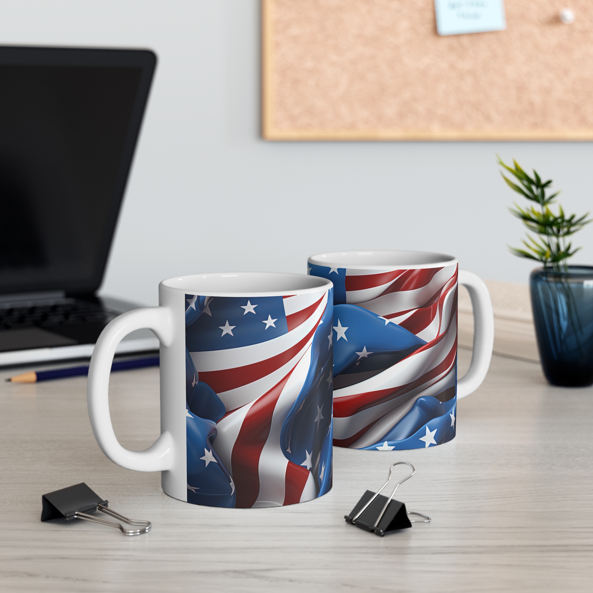American Flag 11oz Coffee Mug — Patriotic Stars & Stripes Ceramic Cup - Image 5