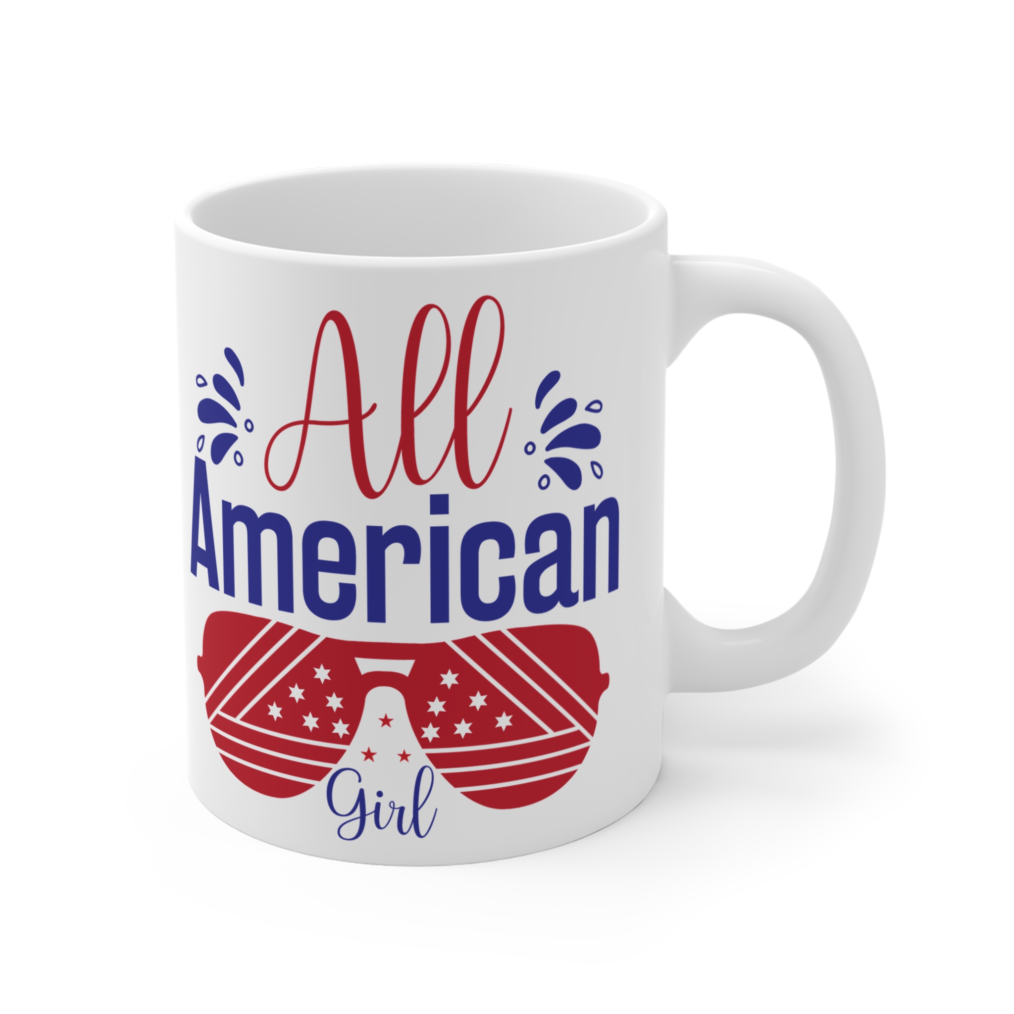 All American Girl Mug – Patriotic 11oz Coffee Cup (Fourth of July Gift) - Image 4